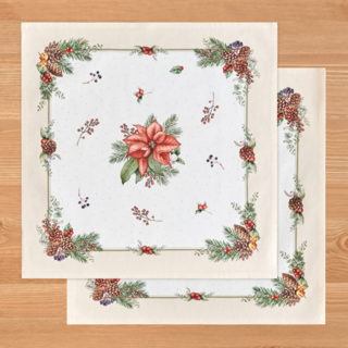 НАБОР САЛФЕТОК ИЗ 2-Х ШТ "CELEBRATION",40Х40СМ, 100% ХЛОПОК,БЕЖЕВЫЙ,ТВИЛ, ГОРОХ