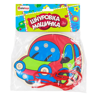 Шнуровка Машинка, развивающая игрушка для детей, арт. ШН11