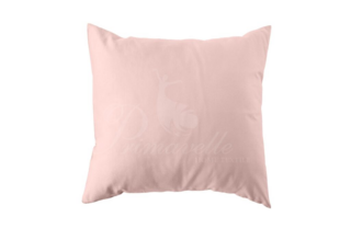 Наволочка из однотонного сатина на молнии розовая, размер 52x74