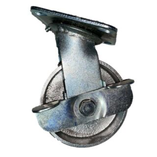 Колесо чугунное термостойкое 100 мм с тормозом SCDBss 42