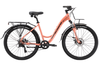 Велосипед городской Scorpio 26"х17" персиковый 2022
