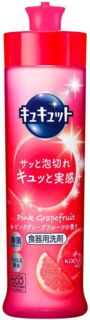 Средство для мытья посуды KAO Cucute Pink Grapefruit, овощей и фруктов, с ароматом грейпфрута, 240 мл