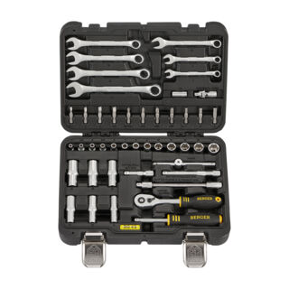 Универсальный набор инструментов BERGER 45 предметов ¼” «ЗИГЕН» BG045-14