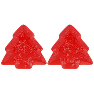 Набор тарелок-ёлка Lefard CELEBRATION, 2 шт, 14 см, красный, арт. 189-326