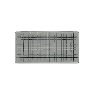 NACHTMANN SQUARE - Блюдо прямоугольное 28 см серое бессвинцовый хрусталь