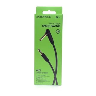 Аудиокабель BOROFONE BL4 3.5 мм, 1м (черный)