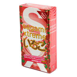 Презервативы Sagami Xtreme Strawberry, 10шт.