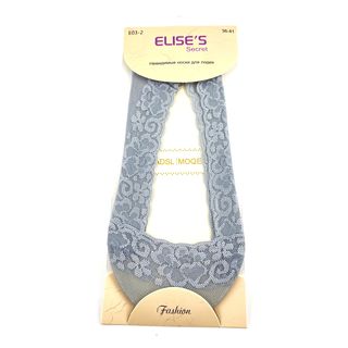 Женские носки Elise's, невидимые, серые, размер 36-41