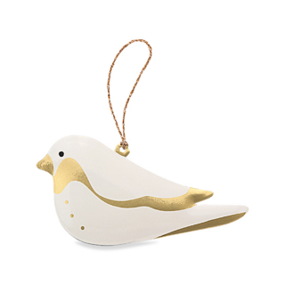 Ёлочная игрушка LUKNO Снегирь, золотой