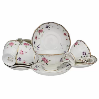 Кофейный набор Флоренс в под.уп., 12 пр., 100 мл, Фарфор, арт 105-415