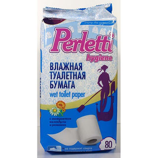 Влажная туалетная бумага Perletti, 80 шт.
