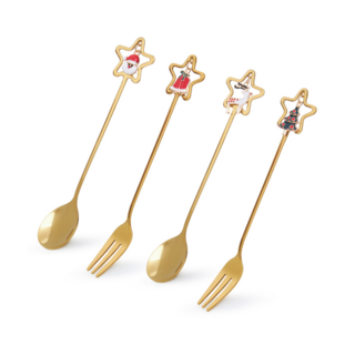 3070 FISSMAN Набор 4 пр. Xmas столовые приборы (нерж.сталь)