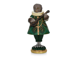 0237 FISSMAN Статуэтка "Сова играет на мандолине" 8х7х17см ( полирезин)