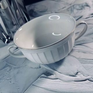 Бульонница Lenardi MARZIPAN GREY 500 мл,фарфор, в подарочной упаковке, арт. 102-036