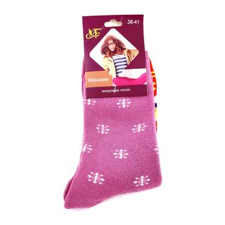 Женские теплые носки Kaerdan, размер 36-41, розовые