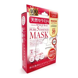 Маски для лица Japan Gals Pure5 Essence с натуральными керамидами, 30 шт