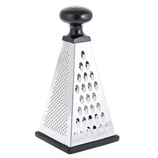 Терка 4-х сторонняя, нержавеющая сталь, 22см, круглая ручка