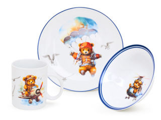 14185 FISSMAN Набор посуды 3 пр.(фарфор)