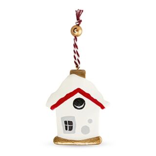 Ёлочная игрушка из кедра LUKNO Скворечник