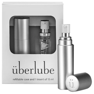 Гель -смазка Uberlube Good-To-Go флакон 15 мл + серебристый кейс