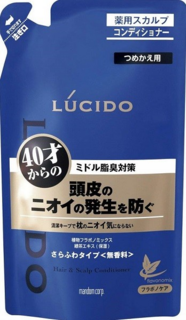 122046 "Mandom" "Lucido" Кондиционер для волос от раздражения и неприятного запаха (40+) м/у 380гр  1/12