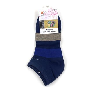 Женские носки «KY», размер 37-41, цветные темно синие, короткие