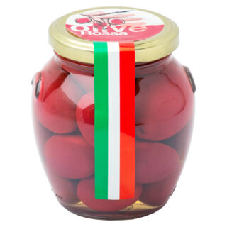 Оливки CEZONI красные (рубиновые) гигантские с косточкой, 290 г