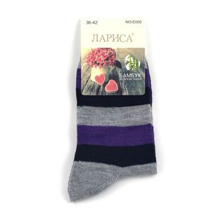 Женские носки «Лариса», размер 36-42, цветные серые, длинные