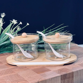 Набор для специй Lenardi, в подарочной упаковке, стекло, бамбук,арт.160-281