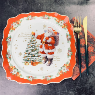 205-311 Набор из 6 тарелок 27см НОВОГОДНИЙ в под.уп., фарфор