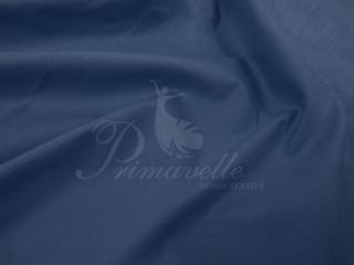 Пододеяльник из однотонного сатина синий на молнии, размер 145x210