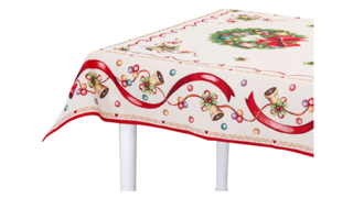 Скатерть Mix&Match Home Красные бантики 140х180 см, гобелен, красный