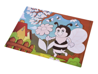 0679 FISSMAN Коврик многоразовый для рисования водой ПЧЕЛКА 29x21см (пластик)