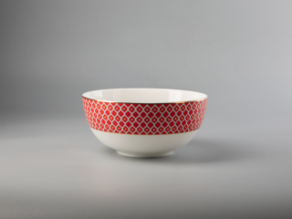 Салатник Императорский фарфоровый завод 195 мм форма Восточная рисунок Скарлетт 2