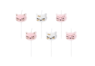 Свечи Party Deco "Кошечки", 6 шт