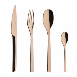 GUEST CUIVRE - Набор столовых приборов 24 пред. Бронзовый (6 шт. ножей столовых + 6 шт. ложек столовых + 6 шт. вилок столовых + 6 шт. ложек чайных)