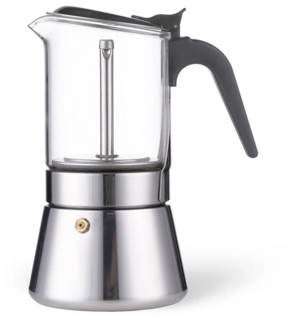 3299 FISSMAN Гейзерная кофеварка на 9 порций / 360мл (нерж.сталь+стекло)