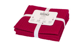 Набор полотенец кухонных WO HOME LAVA 50х70 см, 2 шт, хлопок, красный, п/к