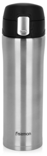 9882 FISSMAN Термокружка 450мл, цвет Черный (нерж.сталь)