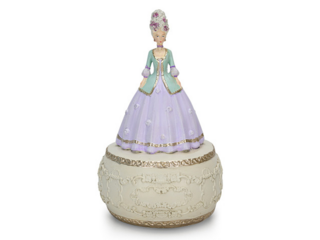 0219 FISSMAN Статуэтка "Музыкальная девушка в костюме эпохи рококо" 12х12х19см (полирезин)