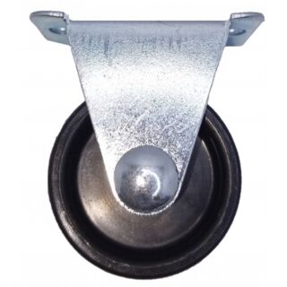 Колесо не поворотное черная резина 50мм FCR 25