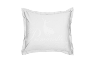 Наволочка из однотонного сатина с ушками белая, размер 52x74