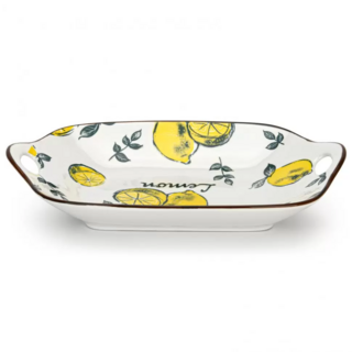 6036 FISSMAN Форма для сервировки с ручками LIMONCELLO 27х17,5х4,8см (фарфор)