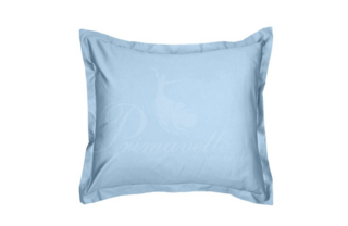 Наволочка из однотонного сатина с ушками голубая, размер 52x74