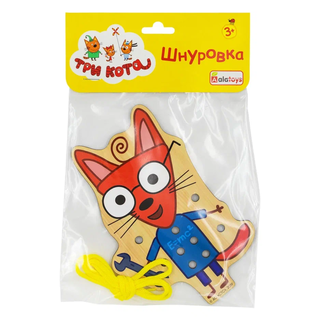 Шнуровка Шуруп (Три кота), развивающая игрушка для детей, арт. ШН65