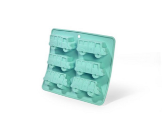 6653 FISSMAN Форма для выпечки 6 кексов АВТОБУС (силикон)