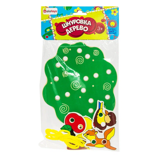 Шнуровка Дерево, развивающая игрушка для детей, арт. ШД01