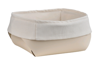 ADJ Корзина для хлеба, 20x20xH9 см, цвет: панна котта/белый