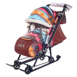 Санки Ника Детям 7-7 скандинавский розовый 1/1 НД7-7