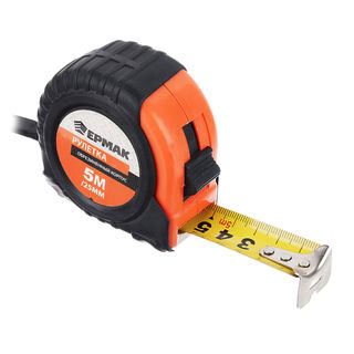 Рулетка ЕРМАК с обрезиненным корпусом, 5м х 25мм